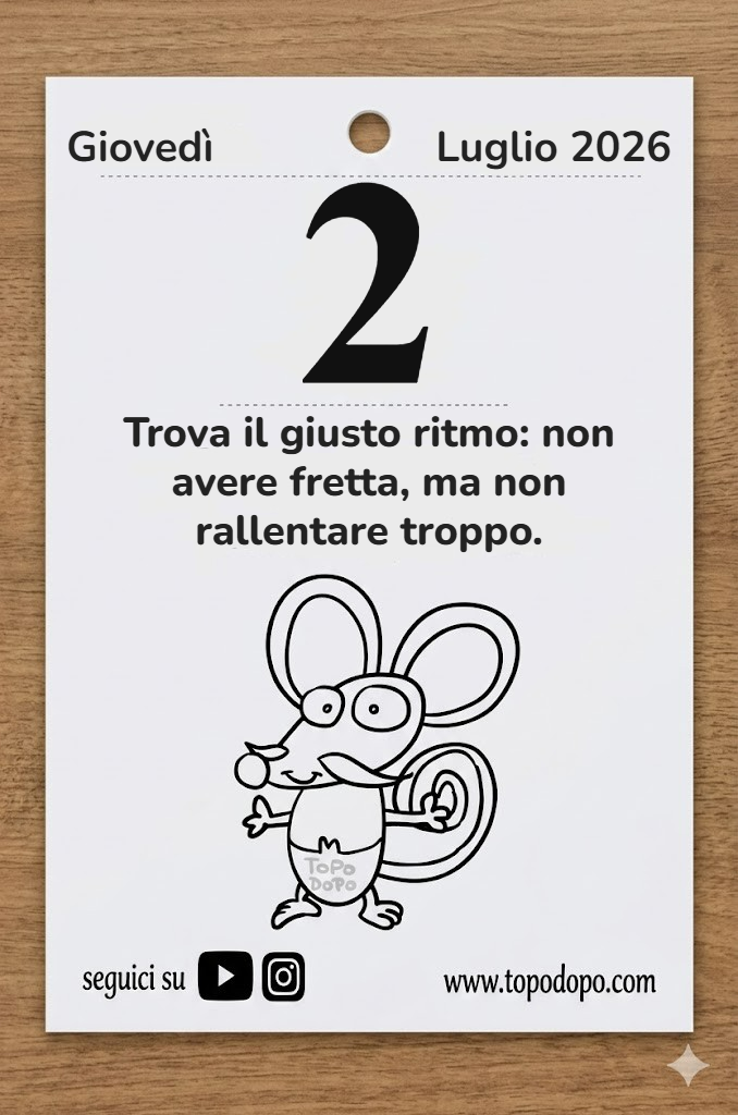 Calendario giovedì 2 luglio 2026