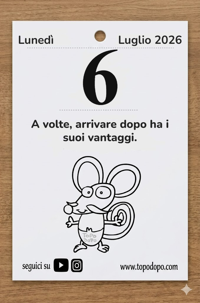 Calendario lunedì 6 luglio 2026
