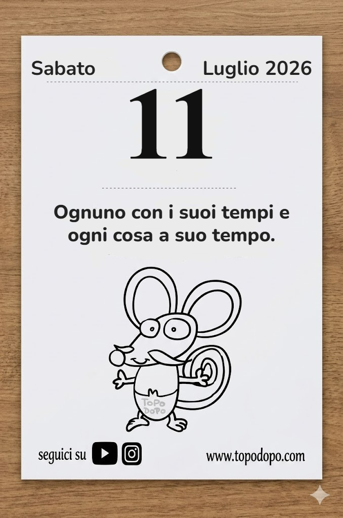 Calendario sabato 11 luglio 2026