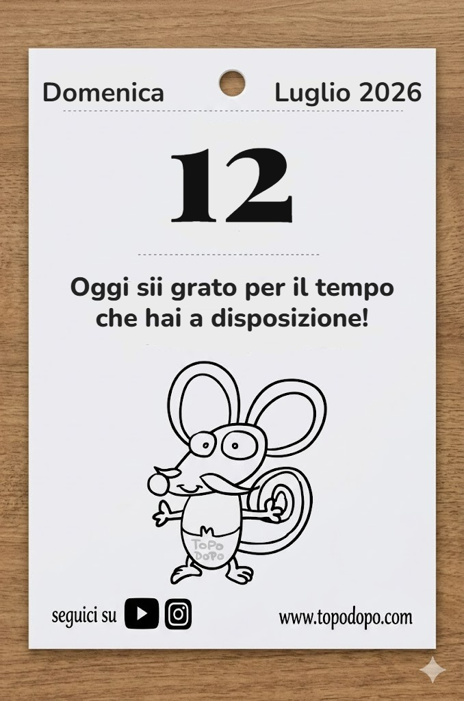 Calendario domenica 12 luglio 2026