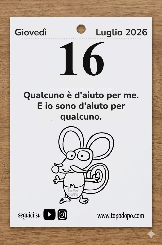 Calendario giovedì 16 luglio 2026
