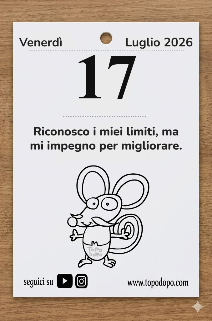 Calendario venerdì 17 luglio 2026