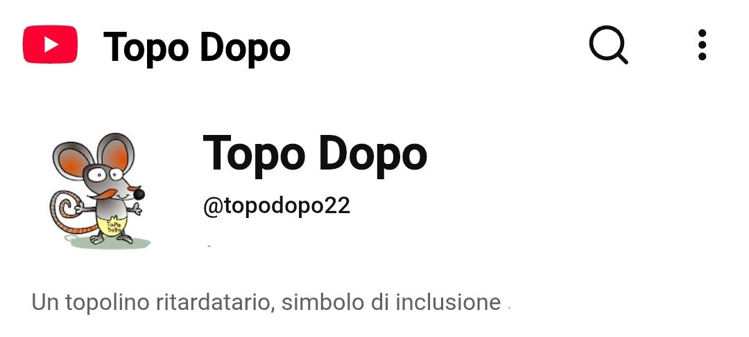 Topo Dopo ha un canale YouTube!